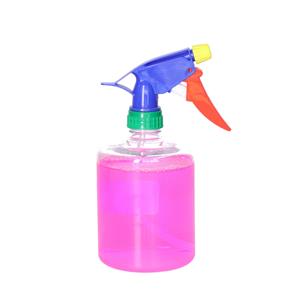 PlasticForte Plantenspuit met een inhoud van 500 ml - transparant - verstuiver kop multi kleuren - 30 cm -