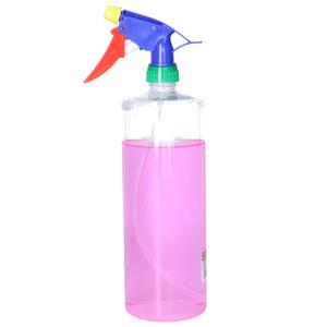PlasticForte Plantenspuit met een inhoud van 1000 ml - transparant - verstuiver kop multi kleuren - 30 cm - kunst -