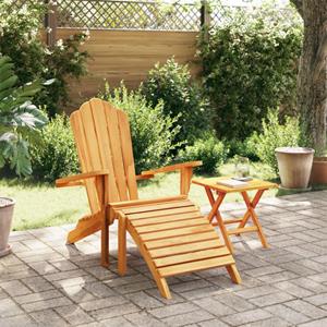 vidaXL Tuinstoel Adirondack met voetensteun massief teakhout