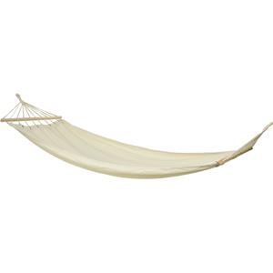 Merkloos Hangmat Beach Vibes - beige/naturel - 200 x 100 cm - met houten/touwen frame -