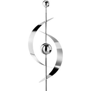 Locker Deco-windmolen Saturnus gemaakt van roestvrij staal 130 cm