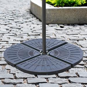 Outsunny 2-tlg. Set Gewichte für Sonnenschirmständer, Platten-Schirmständer, Sonnenschirmbasis, mit Handgriff, Kunstharz + Metall, Bronze   Aosom
