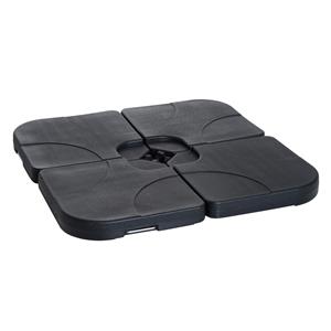 Outsunny Sonnenschirmständer 4-teilig Befüllbarer Schirmfuß für Bodenkreuz 50x50cm Schwarz stabil und wetterfest   Aosom.de