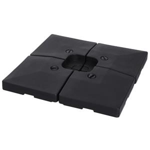 Outsunny Sonnenschirmgewicht 4 Stück 51 x 51 x 12 cm bis 130 kg befüllbar mit Sand oder Wasser HDPE-Kunststoff Schwarz für stabile Sonnenschirme   Aosom.de
