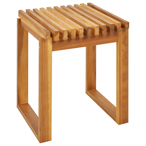 BELIANI Tuintafel 40 x 40 Massief hout Lichte houtkleur BELLANO