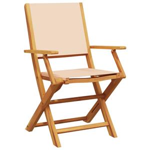 vidaXL 7-delige Tuinset massief hout en stof beige