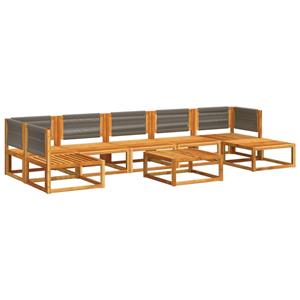 vidaXL 8-delige Loungeset met kussens massief acaciahout