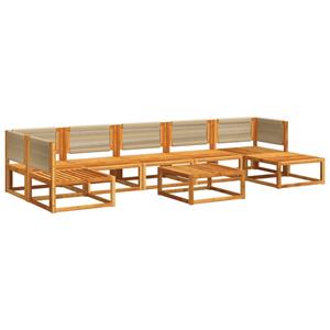 vidaXL 8-delige Loungeset met kussens massief acaciahout