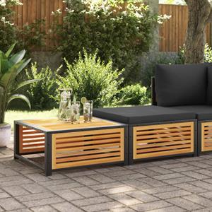 VidaXL Tuintafel met kruk massief acaciahout