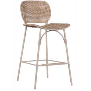 Max&Luuk  Ferron High Dining Stoel Zonder Armleuming Linen Incl. Kussen Light Grey