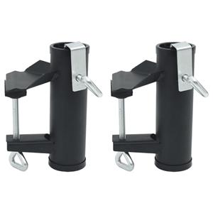 VidaXL Parasolklemmen voor balkon 2 st 25-38 mm staal