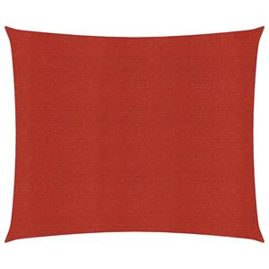 VidaXL Zonnezeil 160 g/m² 2x2 m HDPE rood