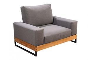 Yoi Yasashii lounge chair teak/silk - 