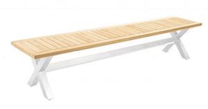 Yoi Wakai bench 217x45cm. alu white/teak - 