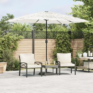 VidaXL Parasol met stalen paal 300x200x250 cm wit