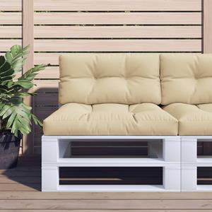 VidaXL Bankkussen pallet 80x40x10 cm beige