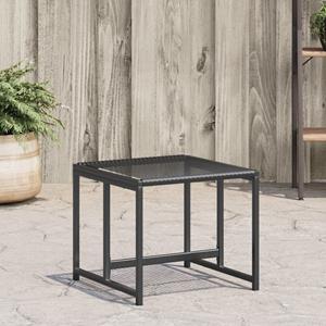 VidaXL Tuinkrukken 4 st poly rattan zwart