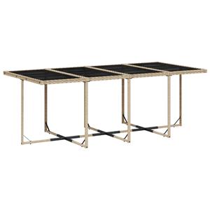 vidaXL 13-delige Tuinset met kussens poly rattan beige