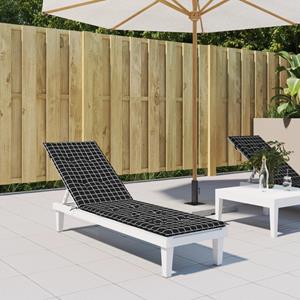 VidaXL Terrasstoelkussen ruitpatroon oxford stof zwart