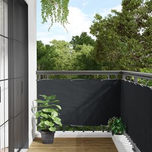 VidaXL Tuinscherm 500x75 cm PVC antracietkleurig