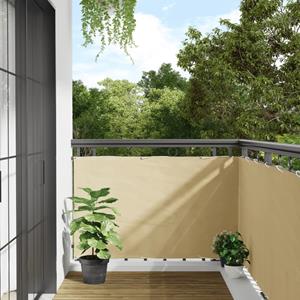 VidaXL Tuinscherm 400x90 cm PVC crèmekleurig