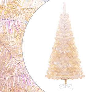VidaXL Kunstkerstboom met iriserende uiteinden 180 cm PVC wit