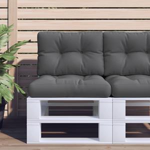 VidaXL Palletkussen 50x40x12 cm stof antracietkleurig