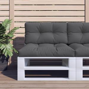 VidaXL Palletkussen 70x40x12 cm stof antracietkleurig