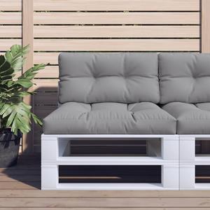 VidaXL Palletkussen 70x40x12 cm stof grijs