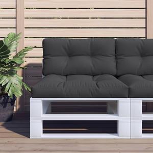 VidaXL Palletkussen 70x40x12 cm stof zwart