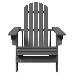 vidaXL Stoel Adirondack 69x85x90,5 cm massief vurenhout grijs