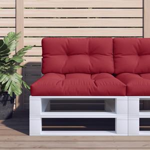 VidaXL Palletkussen 70x40x12 cm stof wijnrood