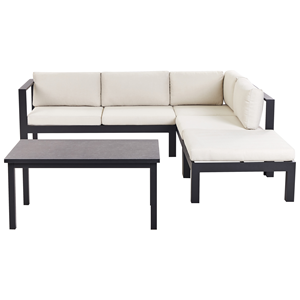 BELIANI Loungeset Aluminium Gebroken wit MESSINA