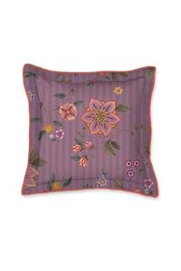 Pip Studio Flores Bailando vierkant sierkussen Paars 45x45 cm