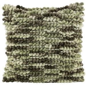 Leen Bakker Sierkussen Iep - groen/off-white - 45x45 cm