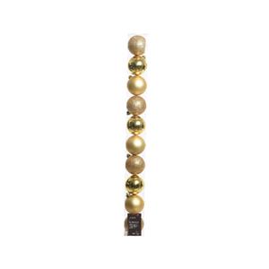 Kerstballen Licht Goud Van Kunststof Dia 6 Cm 10-delig