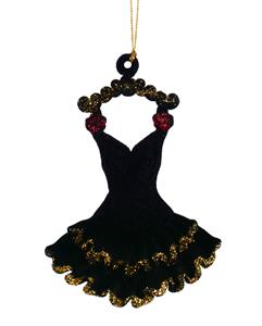 Ornament plastic rode jurk l9cm - 