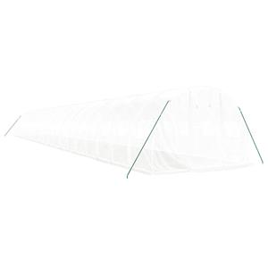 vidaXL Tuinkas met stalen frame 60 m² 20x3x2 m wit
