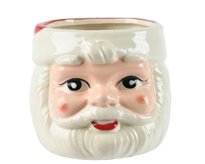 Kaemingk Plantenbak dolomiet kerstman 13x14cm