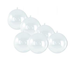 Open kerstballen om te vullen - 6x st - D5 cm - transparant -