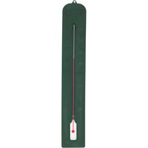 Pro Garden Binnen/buiten thermometer XXL- Donkergroen - kunststof - 45 x 10 cm - binnen/buiten -