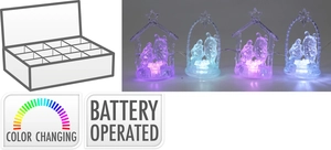 KERSTSTAL ACRYL 12CM MET LED 2