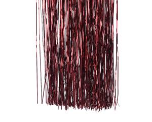 Decoris Lametta pvc l0.1b50h40 cm ossenbloed kerst - 