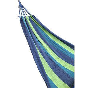Sunnydays Hangmat Beach Vibes - blauw kleurenmix - 200 x 80 cm - touwen frame -