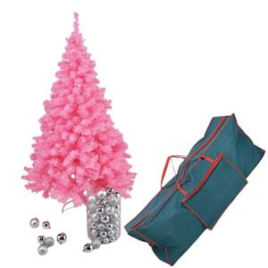 Merkloos Roze kunst kerstboom/kunstboom 150 cm inclusief opbergzak -