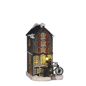 Luville Dutch canal house battery operated - l11xw9,5xh18,5cm - 