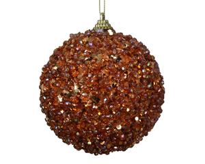 Decoris Kerstbal foam d10 cm bruin/kleur(en) - 