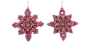 Kurt S. Adler 5.5 inch Snowflake Orna X 2. II 5x5x10 cm kerstornament - 