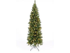 Everlands Pencil boom prelit d60h210c groen/wit - 
