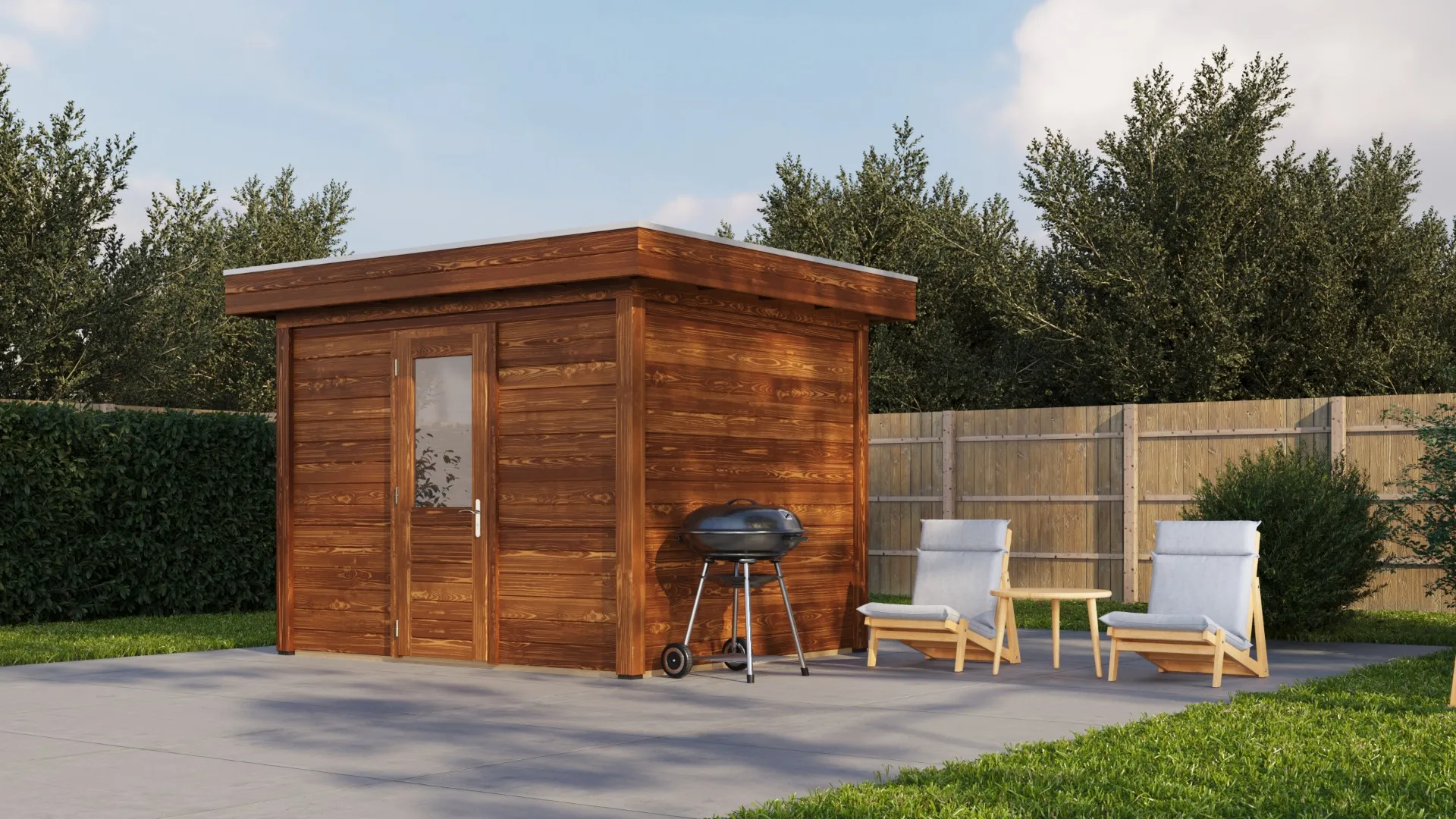 Lugarde Select Modern tuinhuis Amsterdam 300x250cm - Bruine olie